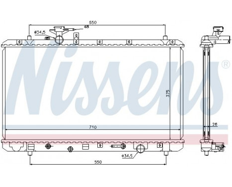 Radiateur, refroidissement du moteur 64205 Nissens, Image 2