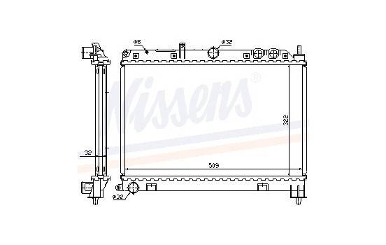 Radiateur, refroidissement du moteur 64210A Nissens