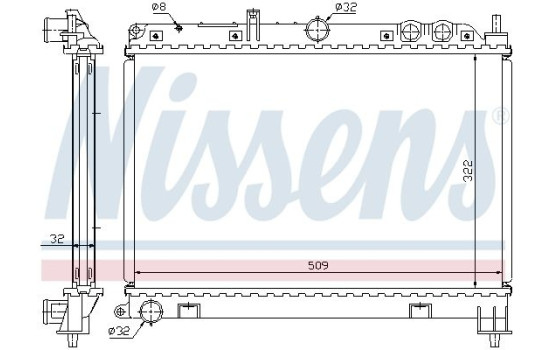 Radiateur, refroidissement du moteur 64210A Nissens, Image 2