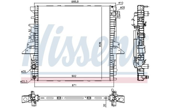 Radiateur, refroidissement du moteur 64333 Nissens