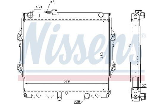 Radiateur, refroidissement du moteur 64599A Nissens, Image 2