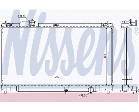 Radiateur, refroidissement du moteur 64672 Nissens