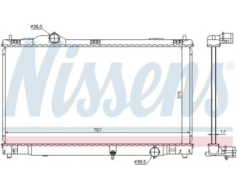 Radiateur, refroidissement du moteur 64672 Nissens, Image 2