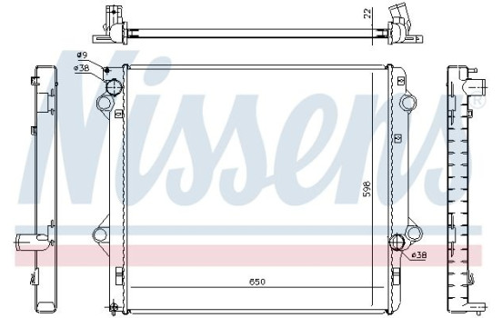 Radiateur, refroidissement du moteur 646803 Nissens