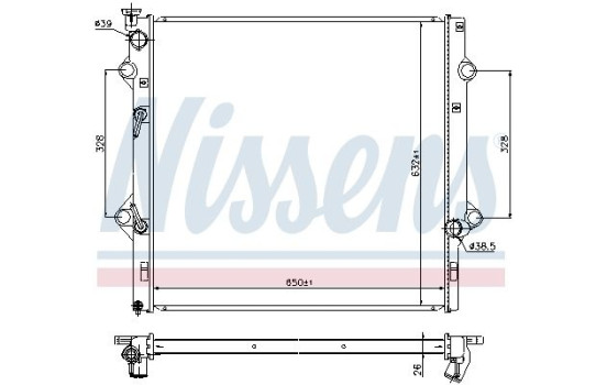 Radiateur, refroidissement du moteur 646818 Nissens, Image 2