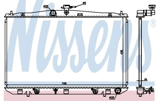 Radiateur, refroidissement du moteur 646836 Nissens