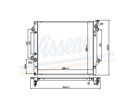 Radiateur, refroidissement du moteur 64684 Nissens