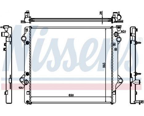 Radiateur, refroidissement du moteur 64684 Nissens, Image 2