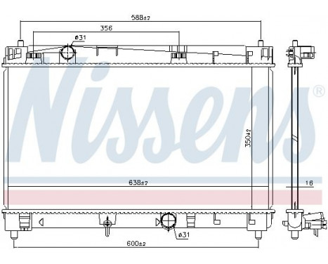 Radiateur, refroidissement du moteur 646847 Nissens