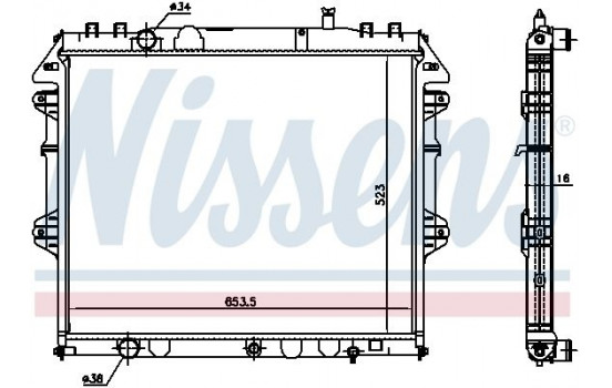 Radiateur, refroidissement du moteur 646849 Nissens