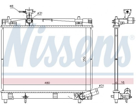 Radiateur, refroidissement du moteur 646868 Nissens