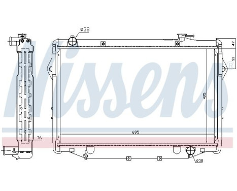 Radiateur, refroidissement du moteur 646898 Nissens