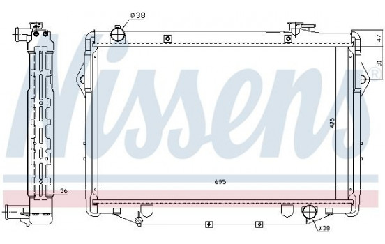 Radiateur, refroidissement du moteur 646898 Nissens