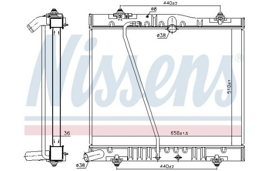 Radiateur, refroidissement du moteur 646916 Nissens