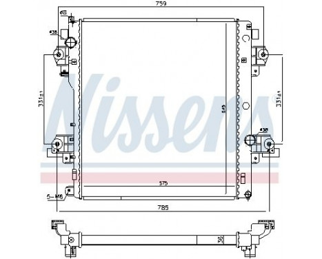 Radiateur, refroidissement du moteur 646917 Nissens