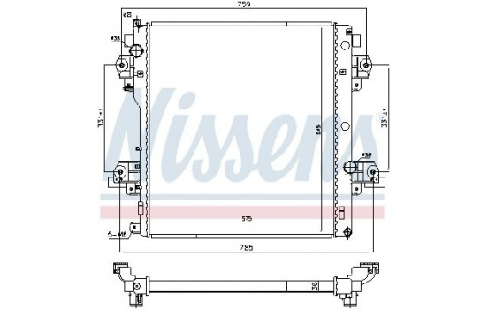 Radiateur, refroidissement du moteur 646917 Nissens