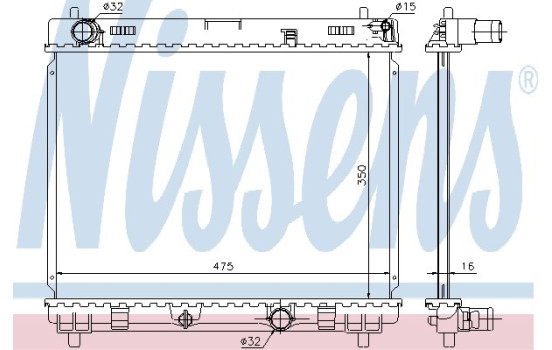 Radiateur, refroidissement du moteur 64697 Nissens