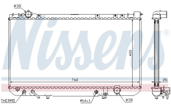 Radiateur, refroidissement du moteur 64756 Nissens