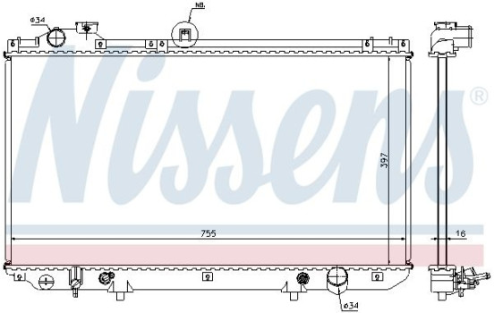 Radiateur, refroidissement du moteur 64762 Nissens, Image 2