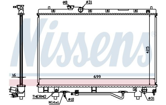 Radiateur, refroidissement du moteur 64796A Nissens, Image 2