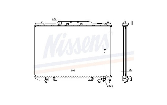 Radiateur, refroidissement du moteur 64797A Nissens