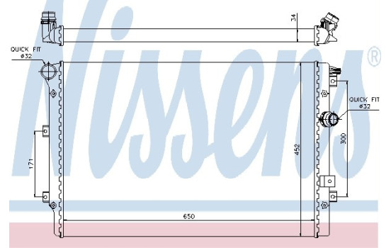 Radiateur, refroidissement du moteur 65015 Nissens