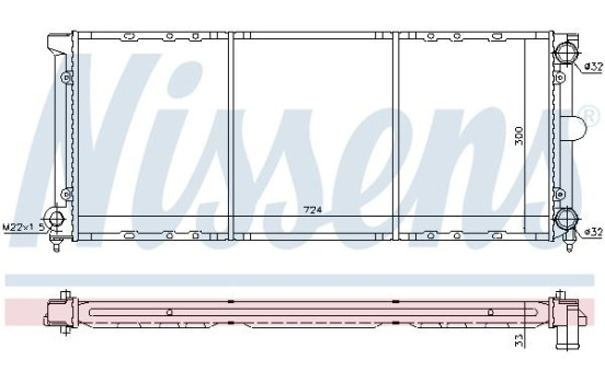Radiateur, refroidissement du moteur 651621 Nissens