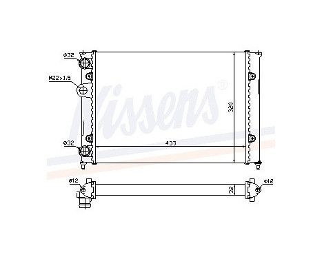 Radiateur, refroidissement du moteur 651851 Nissens