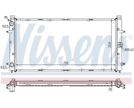 Radiateur, refroidissement du moteur 65273A Nissens, Image 2