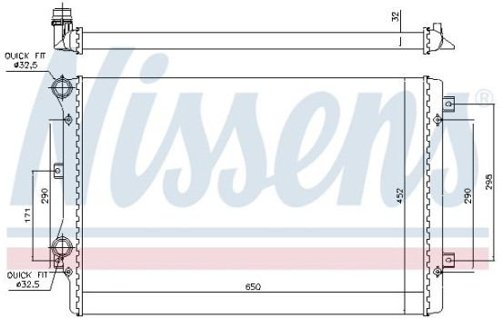 Radiateur, refroidissement du moteur 65279A Nissens, Image 2
