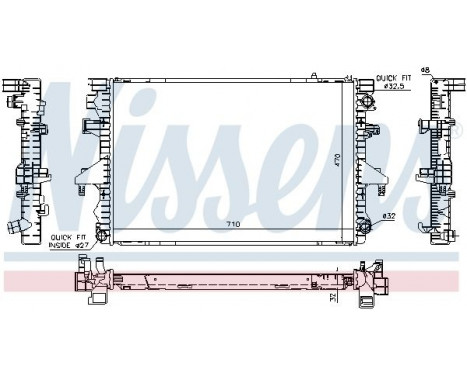 Radiateur, refroidissement du moteur 65283A Nissens, Image 2