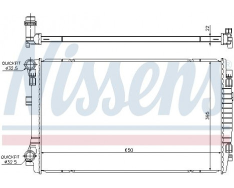 Radiateur, refroidissement du moteur 65303 Nissens