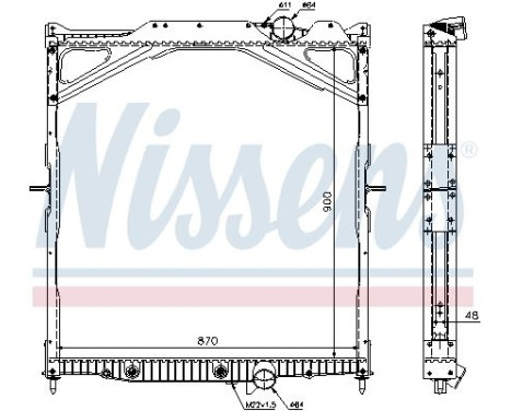 Radiateur, refroidissement du moteur 65472A Nissens