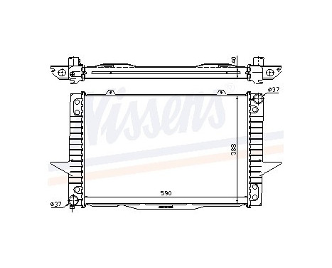 Radiateur, refroidissement du moteur 65536A Nissens