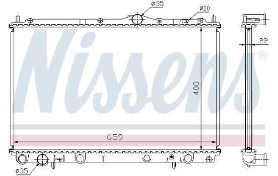 Radiateur, refroidissement du moteur 65559A Nissens, Image 2