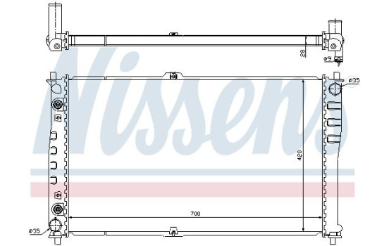 Radiateur, refroidissement du moteur 66619 Nissens