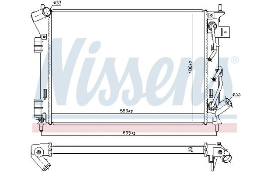 Radiateur, refroidissement du moteur 666207 Nissens
