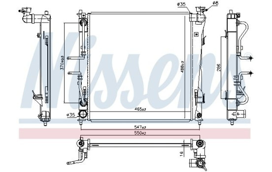Radiateur, refroidissement du moteur 666220 Nissens