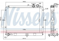 Radiateur, refroidissement du moteur 66645 Nissens
