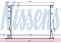 Radiateur, refroidissement du moteur 66742 Nissens
