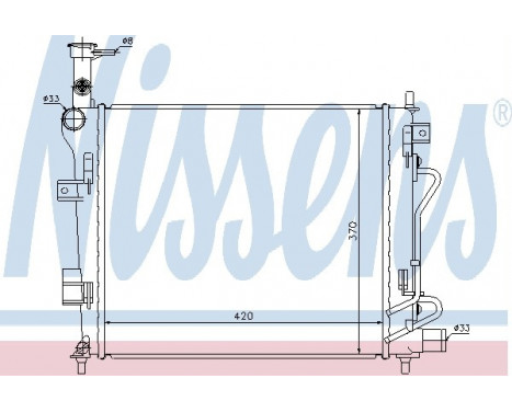 Radiateur, refroidissement du moteur 66746 Nissens