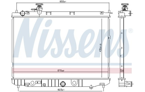 Radiateur, refroidissement du moteur 66776 Nissens