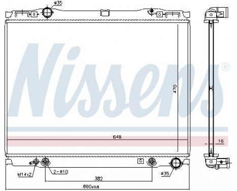 Radiateur, refroidissement du moteur 66777 Nissens