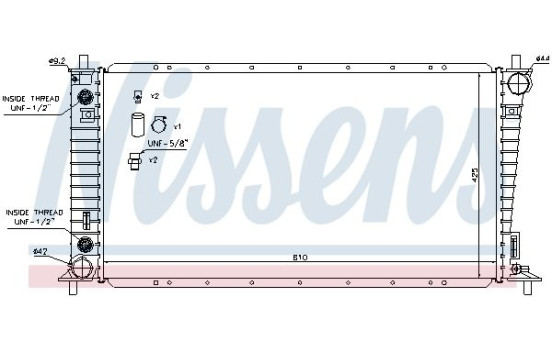 Radiateur, refroidissement du moteur 66856 Nissens, Image 2