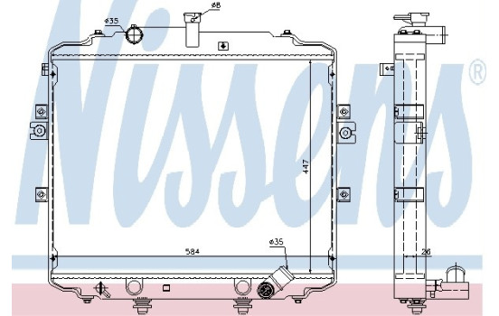 Radiateur, refroidissement du moteur 66996 Nissens