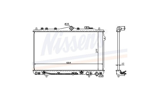 Radiateur, refroidissement du moteur 67012 Nissens