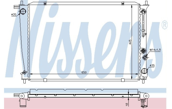 Radiateur, refroidissement du moteur 670381 Nissens