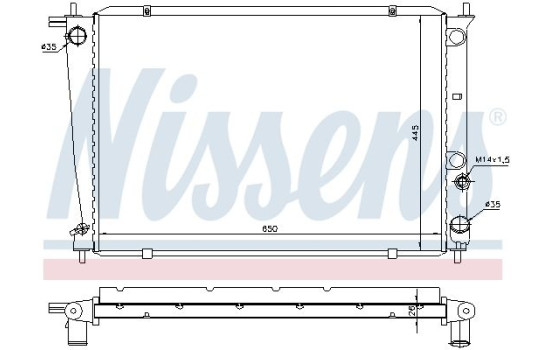 Radiateur, refroidissement du moteur 67039 Nissens, Image 2