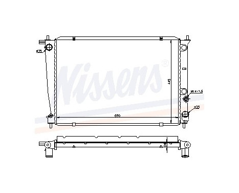 Radiateur, refroidissement du moteur 67039 Nissens