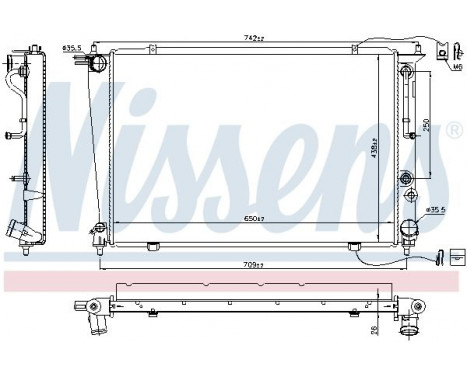 Radiateur, refroidissement du moteur 67040 Nissens